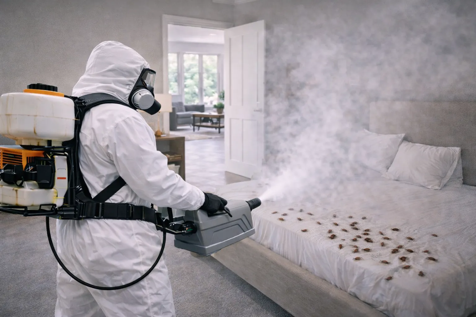 Уничтожение клопов холодным туманом без записи